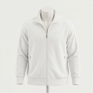 Vintage Nike White Men's Training Full-Zip Jacket